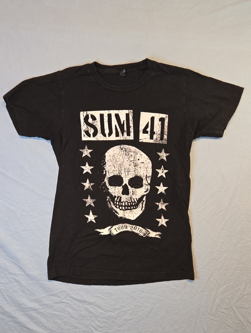 Sum 41 Black And White Full Graphic 2016 Tour T-Shirt